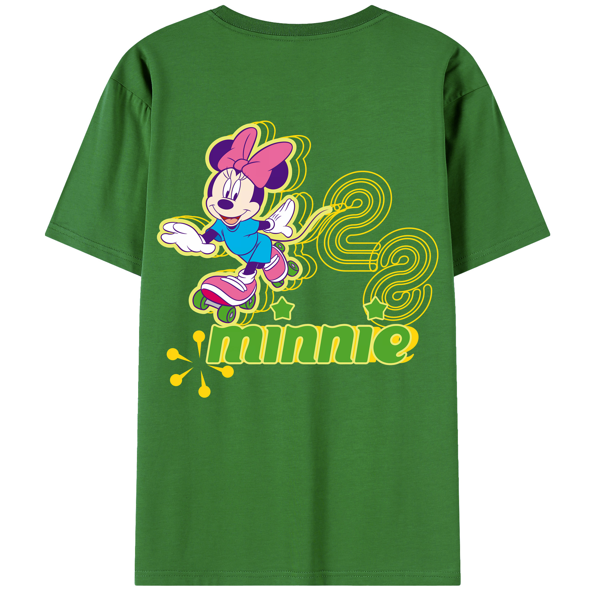 （画像用） ミッキーマウス Mickey Mouse レディース半袖Tシャツ(バックプリント)